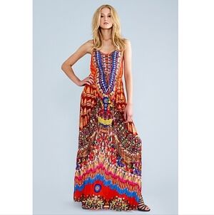 Shahida  Parides Heritage Long Dress‎ Red